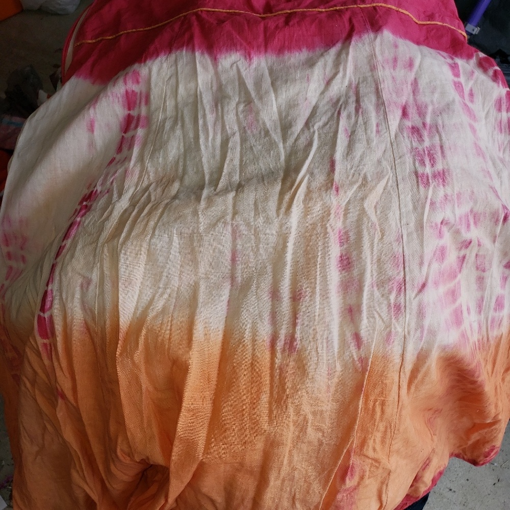 Tie dye knee length skirt